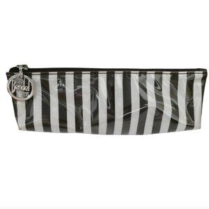 HENRI BENDEL Classic striped e/w cosmetic bag pencil makeup pouch